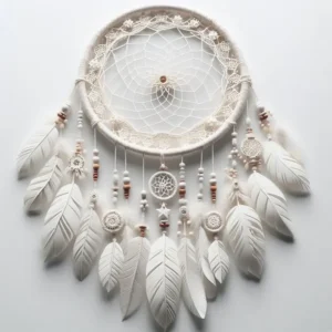 Atrapasueños de macramé blanco