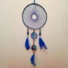 Atrapasueños Azul y Negro Macramé Hecho a Mano